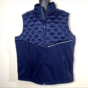 Porsche Mens XXL puffer Vest water repellant wind resistant stretch blue